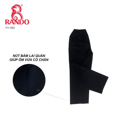 Quần Đi Mưa Thời Trang RANDO Cao Cấp, Chính Hãng Vải Dù Không Thấm Nước Dành Cho Đi Phượt, Đi Xe Máy, Xe đạp