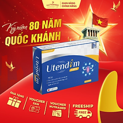  Viên uống Utendim Forte hỗ trợ u xơ tử cung, u xơ tuyến vú, rối loạn kinh nguyệt (30viên) - Nutramed