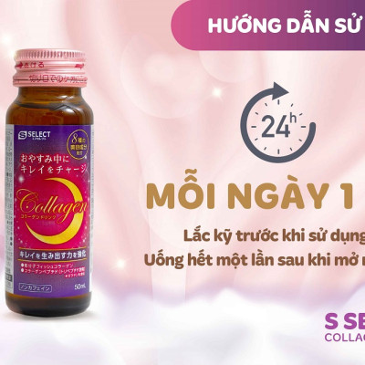 [Tặng Quà] Combo 3 Hộp Nước Uống Đẹp Da Collagen S Select Nhật Bản (30 Lọ)