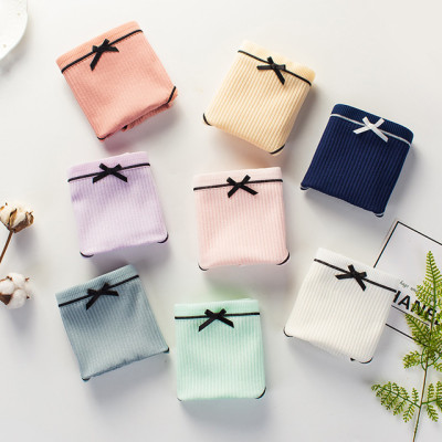 Combo 10 Quần Lót Nữ Gân Tắm Phối Nơ Kháng Khuẩn GT1 Siêu Thoải Mái