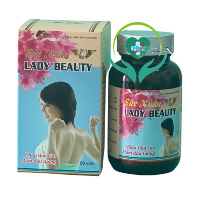 Viên uống đẹp da Sức Xuân - Lady beauty Vinh Thịnh Vượng VV, hộp 60v, cân bằng nội tiết tố nữ