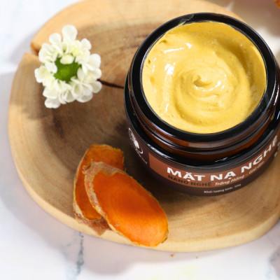 Bộ dưỡng trắng, sạch thâm mụn Wonmom ( 1 Sữa rửa mặt + 1 Mặt nạ nghệ )