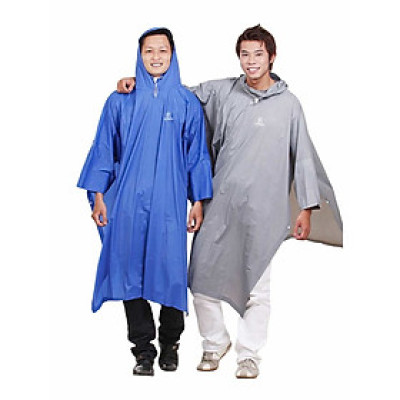 Áo mưa Poncho cổ rùa trơn Rando cao cấp (giao màu ngẫu nhiên)