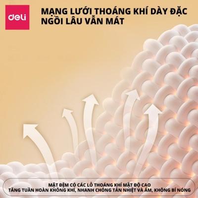 Đệm ngồi Deli nệm lót ghế cao su non siêu đàn hồi chống trĩ chống đau ê mông êm ái giúp ngồi thoải mái cả ngày tiện dụng