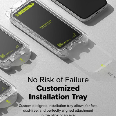 Bộ 2 Kính Cường Lực Kèm Khung Dán dành cho iPhone 16 Pro Max/ 16 Pro/ 16 Plus/ 15 plus/ iphone 16/ 15 RINGKE Easy Slide Tempered_ Hàng chính hãng