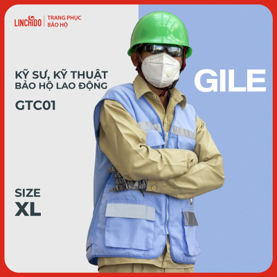 Áo Gile Bảo Hộ Lao Động Vải Thành Công Cao Cấp Dành Cho Kỹ Sư, Kỹ Thuật Mã GTC01