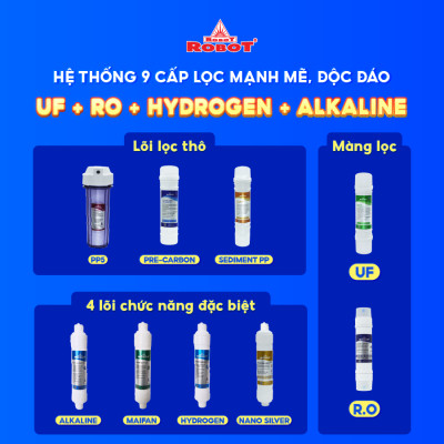 Máy Lọc Nước ROBOT Tích Hợp Công Nghệ Lọc R.O + UF Grand Pro 539WK-UR Chức Năng Nóng Nguội Lạnh