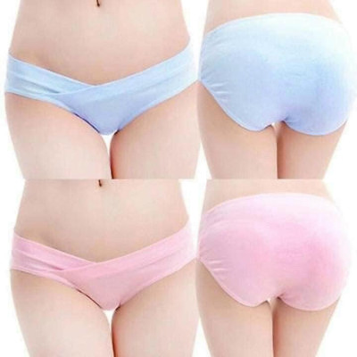 Quần lót bầu và sau sinh cạp chéo , đồ lót chip bà bầu bigsize chất cotton đẹp Spring - Vincent 5765 túi zip