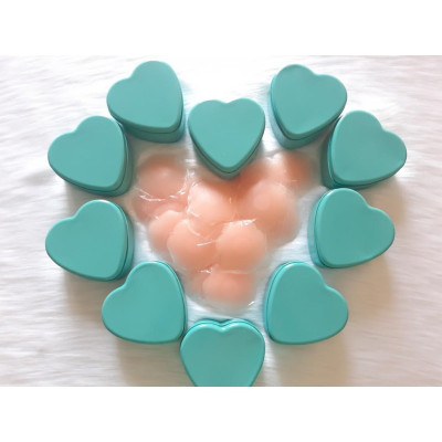 Dán Ti - 5 Cặp Dán Silicone Hình Hoa Hộp Trái Tim - Mã 2350