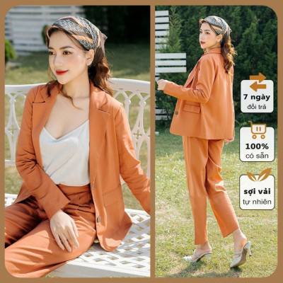Áo khoác Blazer Nhung Tăm 2 lớp phong cách Hàn Quốc Haint Boutique Bz05