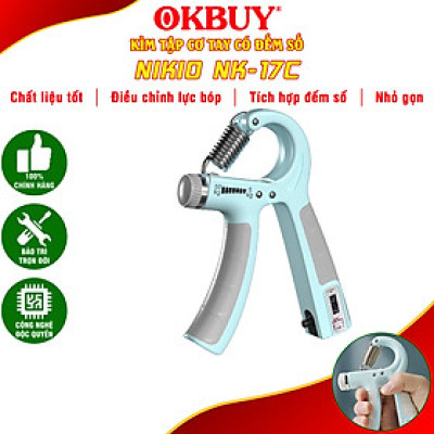 Kìm tập cơ tay chữ A có đếm số Nikio NK-17C - Điều chỉnh lực từ 5kg đến 60kg