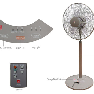 Quạt Lửng KDK N30NH(GD) - Vàng - Hàng chính hãng