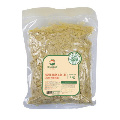 Combo 2 bịch hạnh nhân cắt lát FAMINUTS túi 1KG làm bánh, nấu sữa