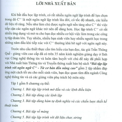 Bài tập lập trình với ngôn ngữ C++ từ cơ bản đến nâng cao tập 1 + Tập 2