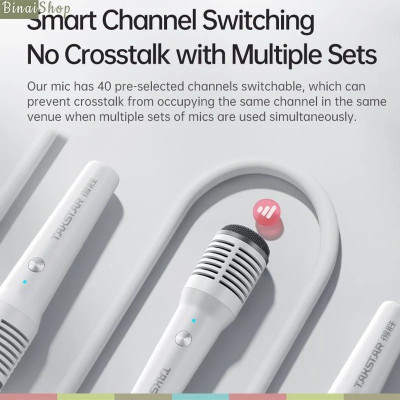 Takstar HM-300W - Micro Cầm Tay UHF, Pham Vi Thu 40m Dùng Cho Hát Karaoke, Giảng Dạy, Hướng Dẫn Viên   - Hàng chính hãng