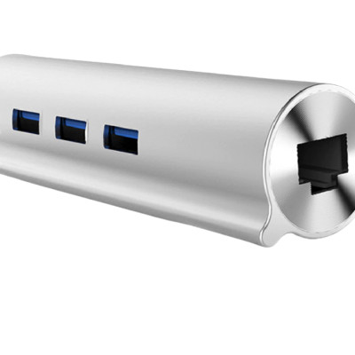 Bộ chia USB Type-C ra 3 cổng USB 3.0 Unitek Y 3095 + Lan Gigabit - HÀNG CHÍNH HÃNG 