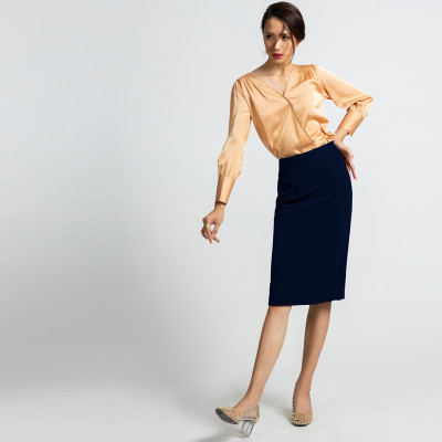 Chân Váy Bút Chì Thời trang thiết kế Hity SKI031 (Xanh Thủy Thủ)