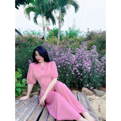 Đồ Lam Đi Chùa # Cúc Tay Phồng