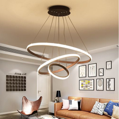 Đèn thả 3 vòng IRENE 3 chế độ màu ánh sáng trang trí nội thất 