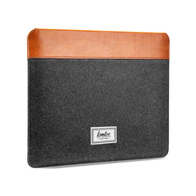 Túi chống sốc chính hãng TOMTOC (USA) Felt & PU Leather - H16-E01 cho Macbook 15-16 inch/Dell XPS 15