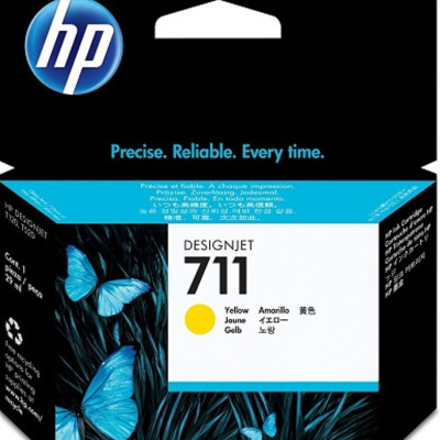 Mực In Phun HP DesignJet 711 Yellow Ink Cartridge (CZ132A) 29ml - Hàng Chính Hãng