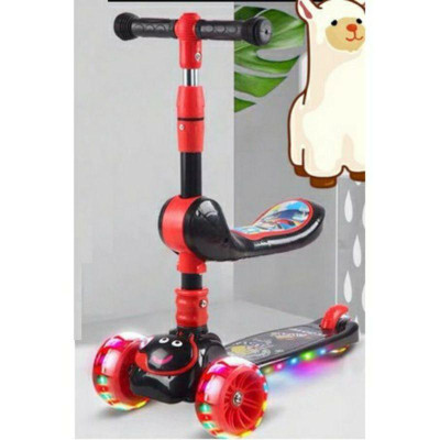 Xe Trượt Scooter Ghế Ngồi Có nhạc Có đèn kiêm xe chòi chân 2 trong 1.