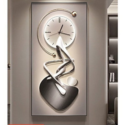 (ẢNH CHỤP THẬT) Tranh đồng hồ treo tường họa tiết sang trọng trang trí phù hợp mọi không gian