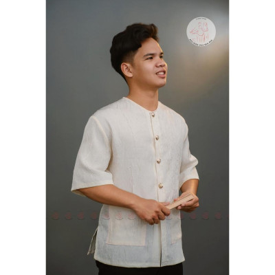 [Đặt May] Áo lẻ bà ba nam vải tafta ép cao cấp, may riêng theo yêu cầu