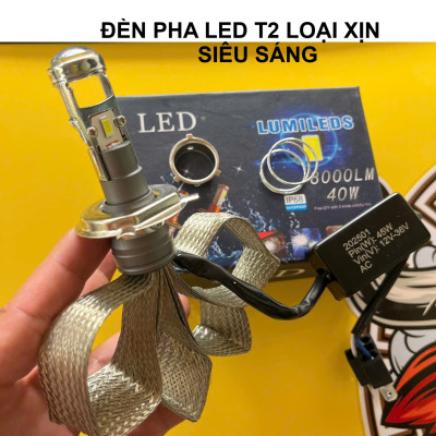 Mẫu Đèn Pha LED Bi Cầu T2 Cao Cấp – Siêu Sáng Lắp Xe Máy Ô Tô Dễ Dàng, Không Cần Độ Chế