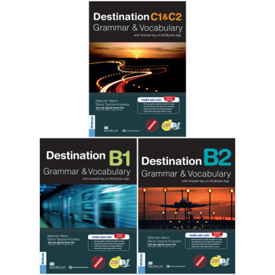 Sách - Combo Sách Destination - Grammar And Vocabulary with Answer Key - B1 + B2 + C1 And C2 (Không Đáp Án) (Bộ 3 Cuốn)