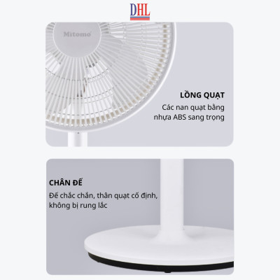 Quạt cây Mitomo FCE-60HE/HEV cao cấp, công suất 60W hàng chính hãng - Bảo hành 2 năm