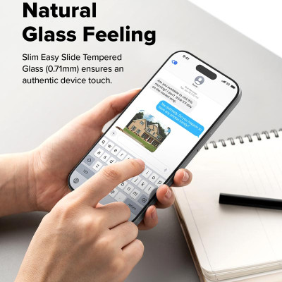 [Combo 2] Dán cường lực cho iPhone 17 Pro Max / 17 Pro / 17 / Air RINGKE Easy Slide Tempered Glass - Hàng Chính Hãng
