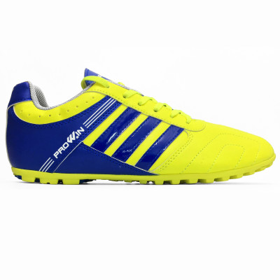 Giày Đá Bóng Sân Cỏ Nhân Tạo Prowin 3 Sọc Vàng Chanh - Chính Hãng