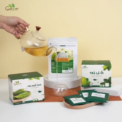 Combo Hỗ trợ đường huyết (1 hộp Trà khổ qua túi lọc 40g, 1 hộp Trà lá ổi túi lọc 40g, 1 túi Bột chuối xanh 300g)