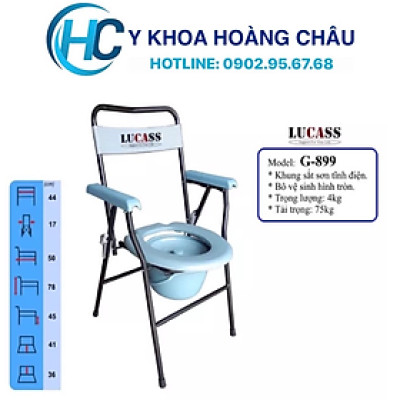 Ghế Bô Vệ Sinh Không Bánh Xe, Khung Sơn, Bô Tròn Lucass G-899( G899 )(Tiêu Chuẩn Mỹ)