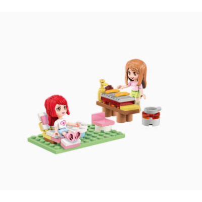 Đồ chơi Lắp Ráp cho bé 33019 Bộ xếp hình xe cắm trại (KT 18.2*12*12.1cm)