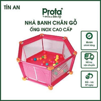 [CHÍNH HÃNG] Nhà banh, kiêm làm cũi kết cấu chân gỗ cao cấp Prota + tặng Đồng hồ ghép hình cao cấp