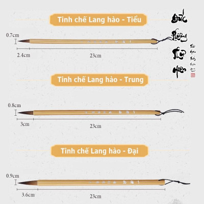 Bút lông Bạch Vân thư pháp, vẽ thuỷ mặc màu nước