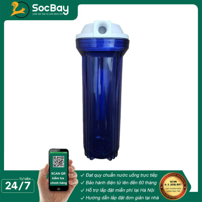 Cốc lọc nước đầu nguồn 10in ren 21, ren 13, đầu nối nhanh - Hàng Chính Hãng