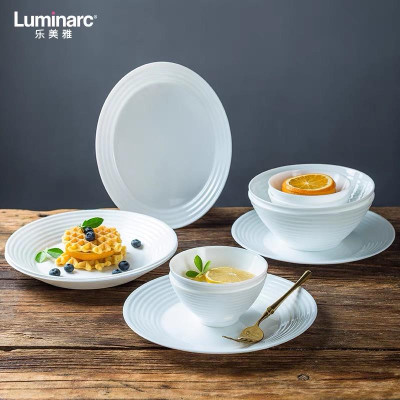 Đĩa (dĩa) thủy tinh sâu lòng hình tròn Luminarc Harena 28cm L3265 | Hàng chính hãng