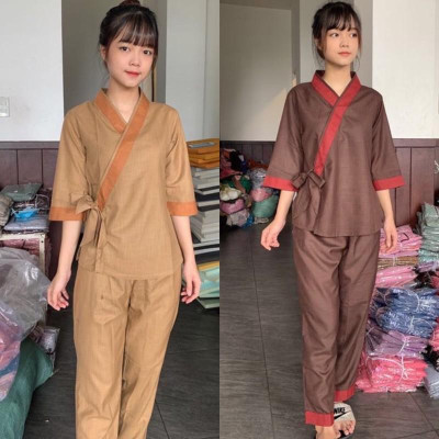 Đồ Lam Đi Chùa # Nhật Nơ Phối Vải Cao Cấp # Quần Áo Nữ # Đồ Bộ Nữ