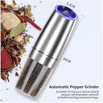 Máy xay hạt tiêu và các loại gia vị cầm tay GB-5090 dung tích 140ml - Chất liệu: Thép không gỉ 304, ABS, Acrylic, lõi mài gốm - Kích thước: 62x202mm - Trọng lượng: 302g