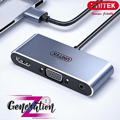 CÁP CHUYỂN ĐỔI TỪ CỔNG USB RA CÁC CỔNG HDMI / VGA / DC 3.5 AUDIO V305A UNITEK - HÀNG CHÍNH HÃNG