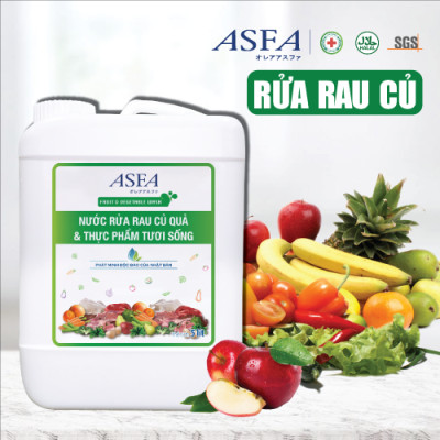 [Combo 2 Can] Nước Rửa Rau Củ Quả và Thực Phẩm Tươi Sống Khử Mùi, Diệt Khuẩn ASFA Fruits & Vegetable 5 Lít