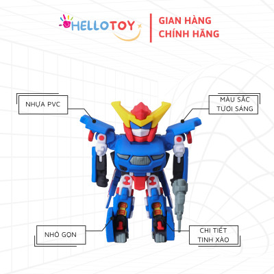 Đồ chơi Robot Little Hawk X Hello Carbot HC-F-009SD - Nhựa PVC - Kích thước 120*72*130mm - Tuổi 37+ - Hello Toy