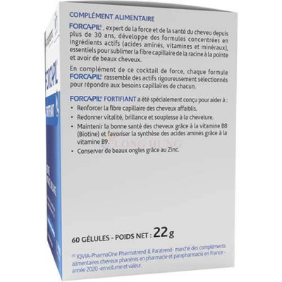 Viên uống Arkopharma Forcapil Fortifiant hỗ trợ tóc, móng chắc khỏe (60 viên) - Hàng chính hãng