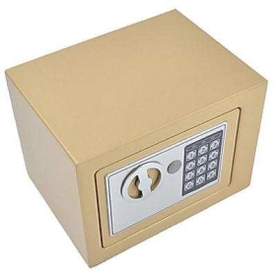 Két sắt mini 17e chống cháy có khóa điện tử chống trộm bảo mật cao, có khe đút tiền hiện đại loại cao cấp 23x17x17(Tặng kèm quà ngẫu nhiên)