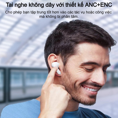 Tai nghe Bluetooth chống ồn kép ENC+ANC Choetech BH-T60 có màn hình LED hiển thị pin - Hàng chính hãng