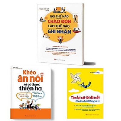Sách: Combo Khẳng Định Bản Thân: khéo ăn nói sẽ có được thiên hạ + tìm lại cái tôi đã mất +nói thế nào để được chào đón làm thế nào để được ghi nhận 