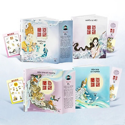 Combo Huyền Tích Dân Gian - Huyền Sử Việt + Dân Gian Kỳ Truyện (Bộ 2 Cuốn) - Tặng Kèm 2 Bookmark + 2 Sticker (Số Lượng Có Hạn)